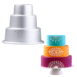 Aluminium 3 Tier Cake Mould (D-6 inch,H-4.5 inch)