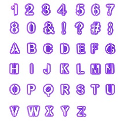 Cutter Alphabet (Purple)