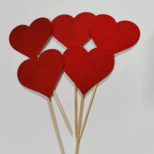 Red heart toppers