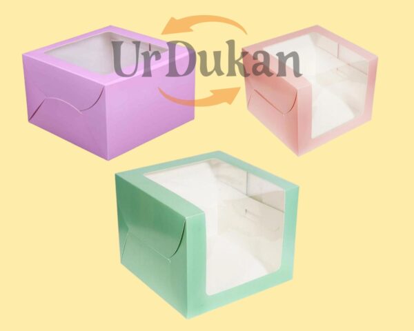 Window cake  boxes 10*10*8 (pack of 5)