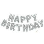Foil balloon Happy Birthday-Silver