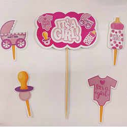Premium quality Topper Topper Theme with Stick (Its a Girl)