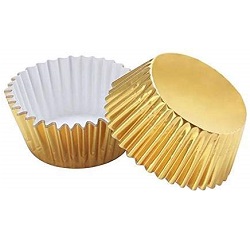 Paper Liners – Golden – 8cm Plain (100pc)