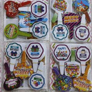 Happy Birthday Printed toppers (100pc)