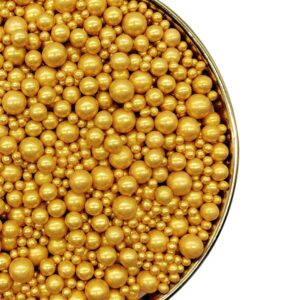 Sprinkles 15 gms(gross wt)-GOLDEN BALLS BIG AND SMALL 017
