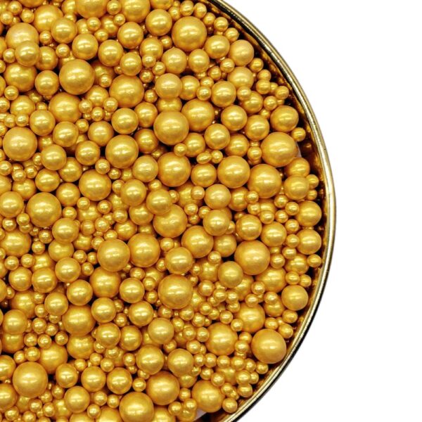 Sprinkles 15 gms(gross wt)-GOLDEN BALLS BIG AND SMALL 017