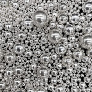 Sprinkles- Silver balls big and small (50 gms) 008