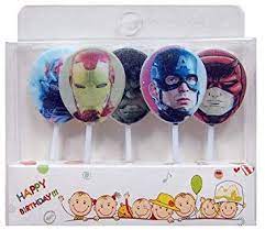 Cartoon candle Superhero