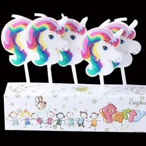 Cartoon candle unicorn