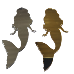 Acrylic moon mermaid golden