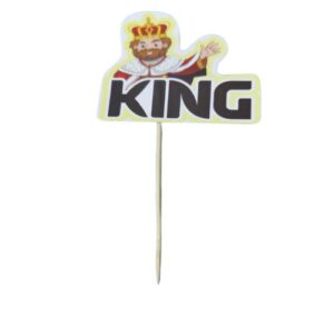 Printed cake topper-KING
