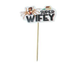 Printed cake topper-SUPER WIFEY