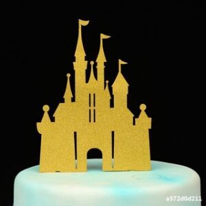 Castle Cake topper (golden)