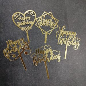 Acrylic toppers HAPPY BIRTHDAY ANY ONE DESIGN 5 inches