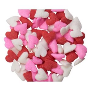 Red White Pink hearts sprinkles (50 gms) 001