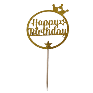 Happy Birthday Topper -Round
