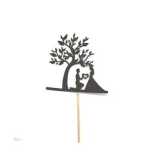 Glitter Cake  Topper P18 Black