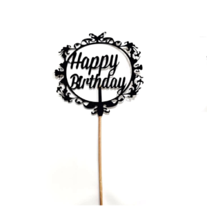 Glitter Cake  Topper P1 Black