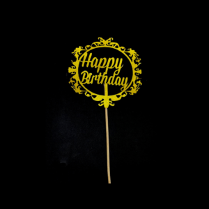 Glitter Cake  Topper P1 Golden