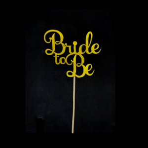 Glitter Cake  Topper P14 Golden