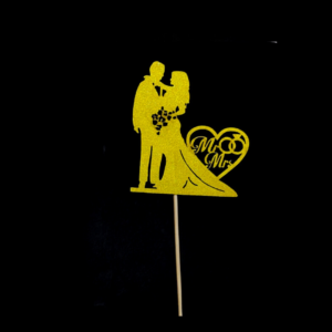 Glitter Cake  Topper P13 Golden