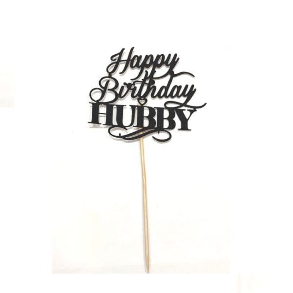 Glitter Cake  Topper P6 Black