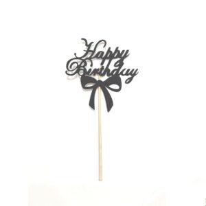 Glitter Cake  Topper P3 Black