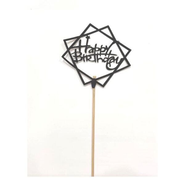 Glitter Cake  Topper P2 Black