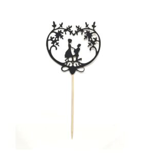 Glitter Cake  Topper P15 Black