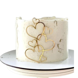 New connecting acrylic heart golden ( 2pc )