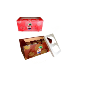Paper Cup Cake Box-2 Cavity-10pcs