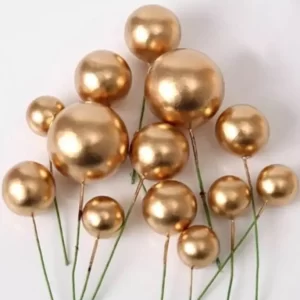 Faux ball golden 12 pc